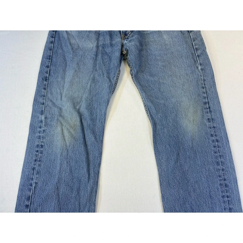 Levi's 505 Regular Fit Jeans Mens‎ 36x30 Blue Light Wash Straight Denim
